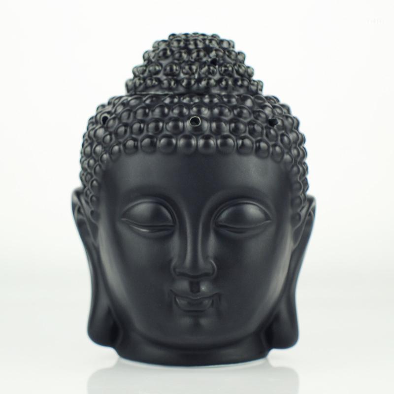 Wholesale- Ceramic oil burner, Buddha head oil station, black and whiteTemple / Home1
Wholesale- Ceramic oil burner, Buddha head oil station, black and whiteTemple / Home1