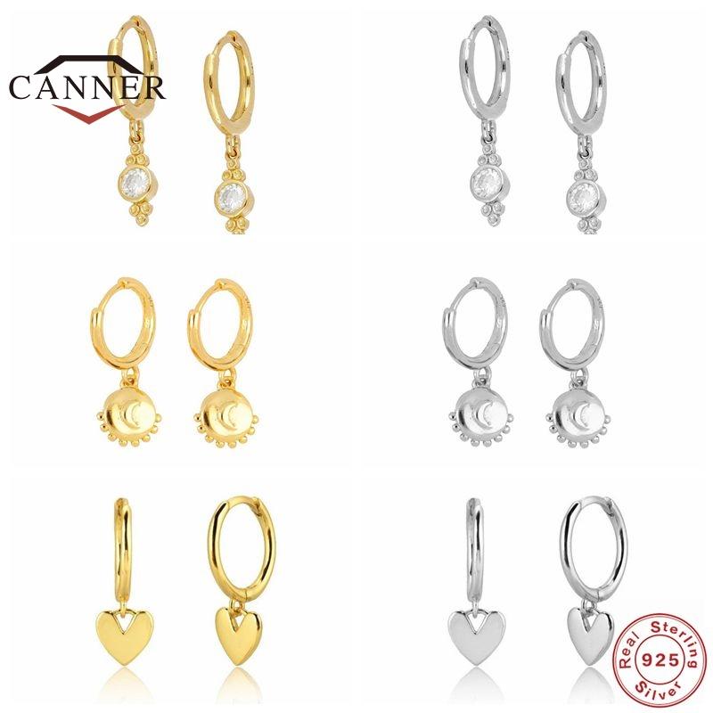 Hoop & Huggie CANNER Real 925 Sterling Silver Earrings For Women Piercing Earring Earings Jewelry Ear Buckle Pendientes
Hoop & Huggie CANNER Real 925 Sterling Silver Earrings For Women Piercing Earring Earings Jewelry Ear Buckle Pendientes