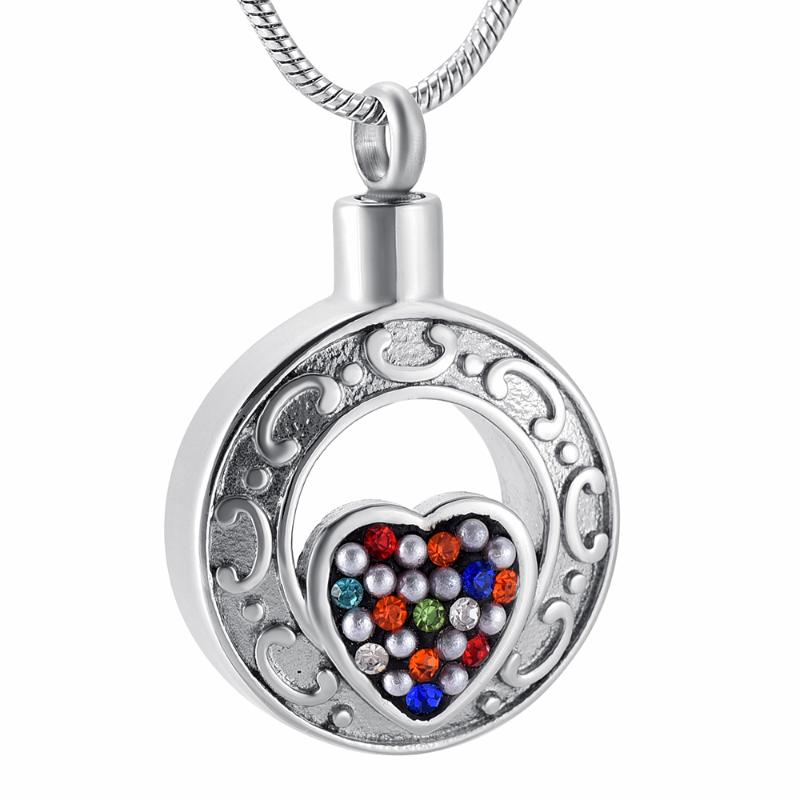 9927 Never Fade 316L Stainless Steel Cremation Pendant Necklace Hold Crystal Heart Round Keepsake Memorial Urn Jewelry for Ashes
9927 Never Fade 316L Stainless Steel Cremation Pendant Necklace Hold Crystal Heart Round Keepsake Memorial Urn Jewelry for Ashes