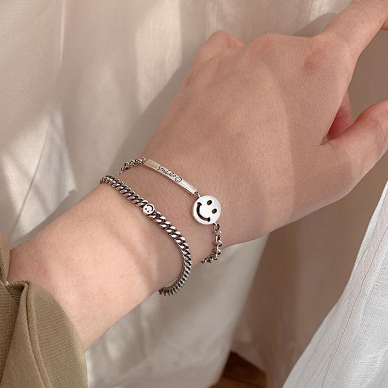New S925 Trendy Bracelet for Women Vintage Handmade Smiling Face Bracelets Fine Jewelry Birthday Gifts
New S925 Trendy Bracelet for Women Vintage Handmade Smiling Face Bracelets Fine Jewelry Birthday Gifts