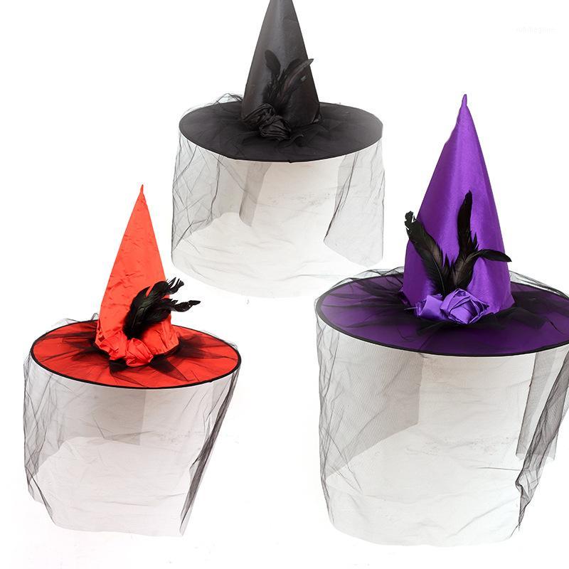 2019 New Halloween Ball Props Gauze Wizard Hat with Yarn Rose Feather Witch Cap Black Witch Decoration1
2019 New Halloween Ball Props Gauze Wizard Hat with Yarn Rose Feather Witch Cap Black Witch Decoration1