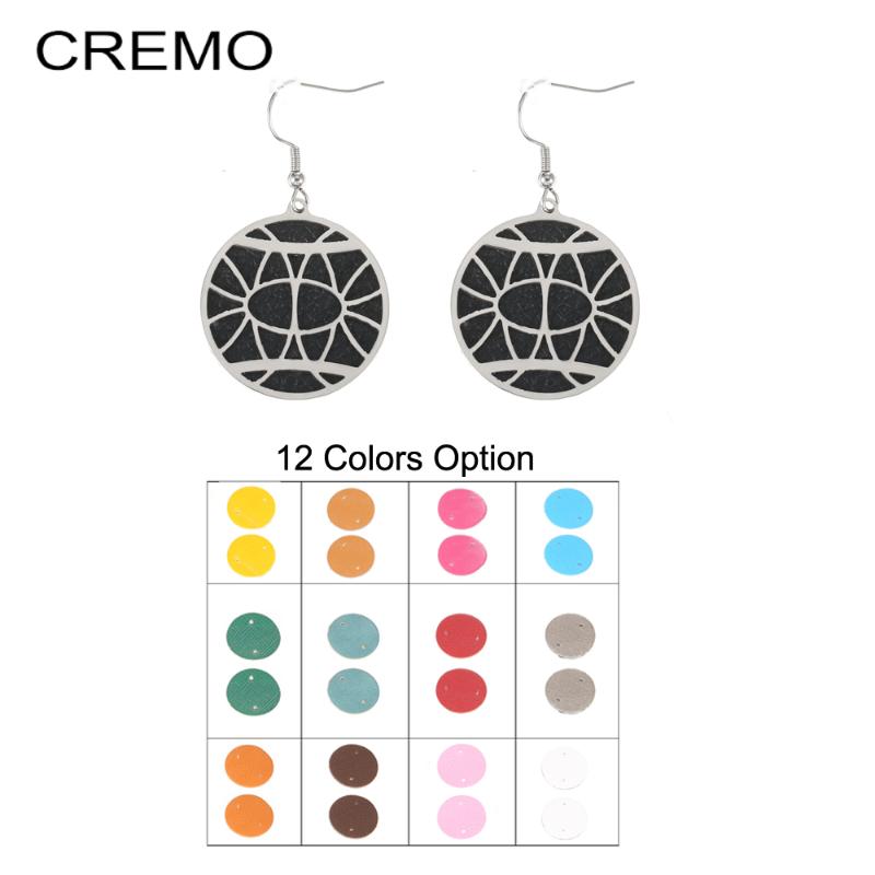Cremo Trendy Boucle d'oreille femme Interchangeable Leather Earing Stainless Steel Round Drop Earring for Women Jewelry
Cremo Trendy Boucle d'oreille femme Interchangeable Leather Earing Stainless Steel Round Drop Earring for Women Jewelry