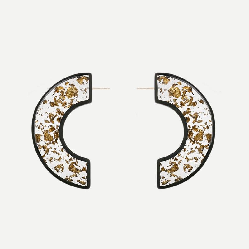 Stud Ear Studs High-grade Resin Sweet Design Gold Glitter Earring Geometric Pattern Bohemian Woman Earrings
Stud Ear Studs High-grade Resin Sweet Design Gold Glitter Earring Geometric Pattern Bohemian Woman Earrings