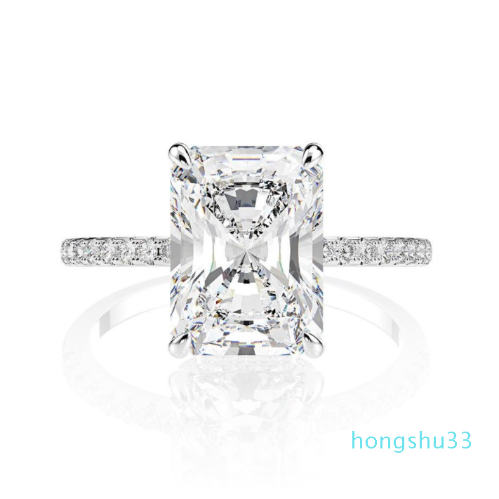Real 925 Sterling Silver Emerald Cut Created Moissanite Diamond Wedding Rings for Women Luxury Proposal Engagement Ring 201116
Real 925 Sterling Silver Emerald Cut Created Moissanite Diamond Wedding Rings for Women Luxury Proposal Engagement Ring 201116