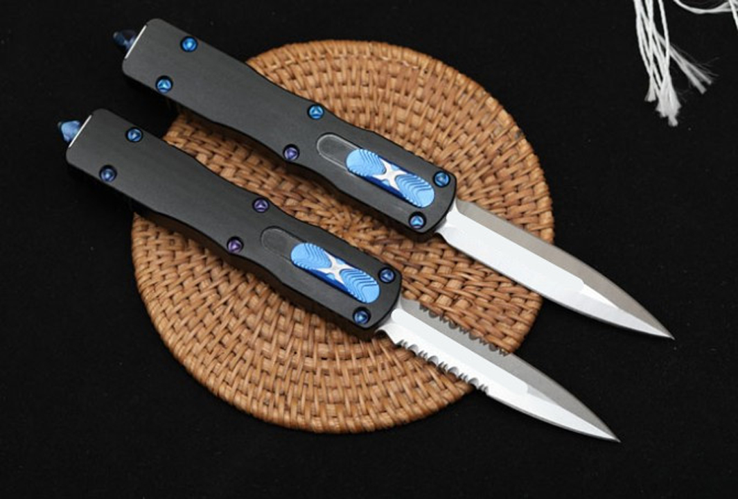 12CNC mini VG10 blade 60-62HR Benchmade BM3300 UTX85 UT121 trumpt 3 "T6 aluminum handle camping automatic knife EDC tool
12CNC mini VG10 blade 60-62HR Benchmade BM3300 UTX85 UT121 trumpt 3 "T6 aluminum handle camping automatic knife EDC tool
