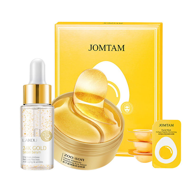 Face Skin Care Set Gold Moisturizing Crystal Collagen Eye Mask Patch & 24K GOLD Snail Serum & Egg Sleep Mask Cream TSLM1
Face Skin Care Set Gold Moisturizing Crystal Collagen Eye Mask Patch & 24K GOLD Snail Serum & Egg Sleep Mask Cream TSLM1