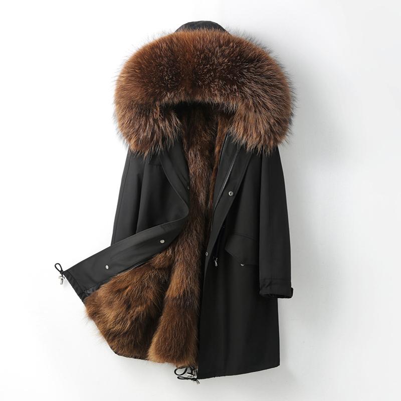 Winter Jacket women Warm Outerwear Removable New 2020 Waterproof Parka Real Fur Coat Natural Raccoon Fur Collar Hood, Black long
Winter Jacket women Warm Outerwear Removable New 2020 Waterproof Parka Real Fur Coat Natural Raccoon Fur Collar Hood, Black long