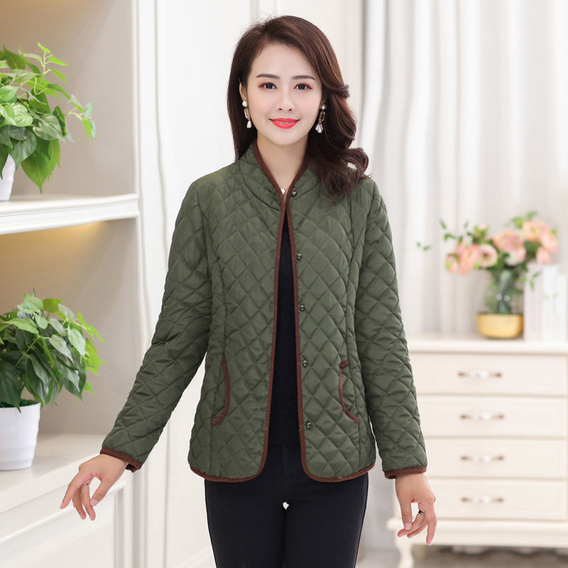 Women's autumn and winter coat cotton padded jacket short light down cotton padded coat large size slim cotton padded jacket 201019