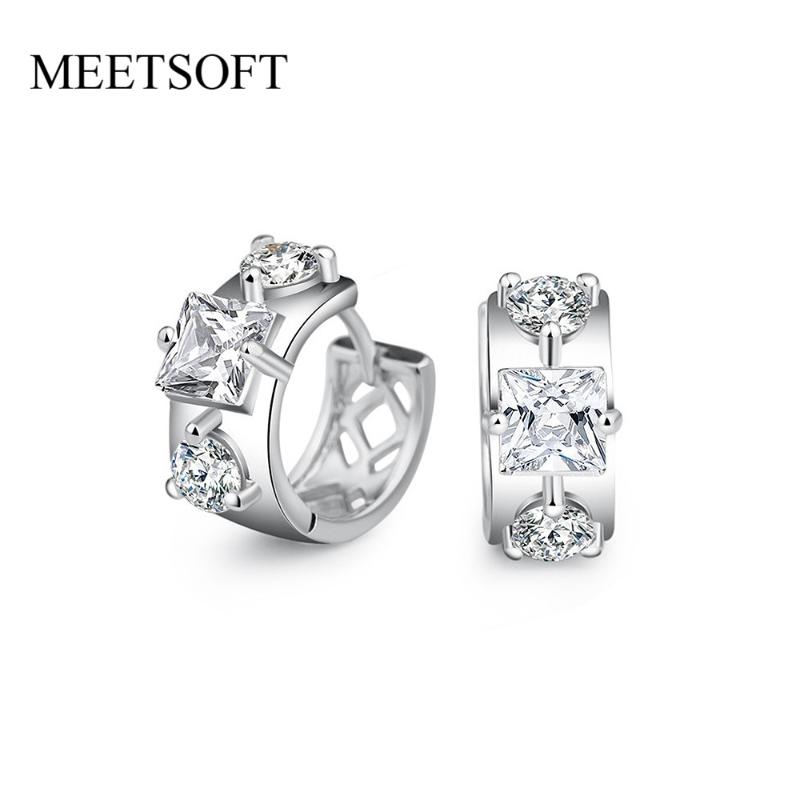 MEETSOFT Tibetan Silver Prevent Allergy Hoop Earrings for Women Trendy Design Square Crystal Circle White Jewelry Gift
MEETSOFT Tibetan Silver Prevent Allergy Hoop Earrings for Women Trendy Design Square Crystal Circle White Jewelry Gift