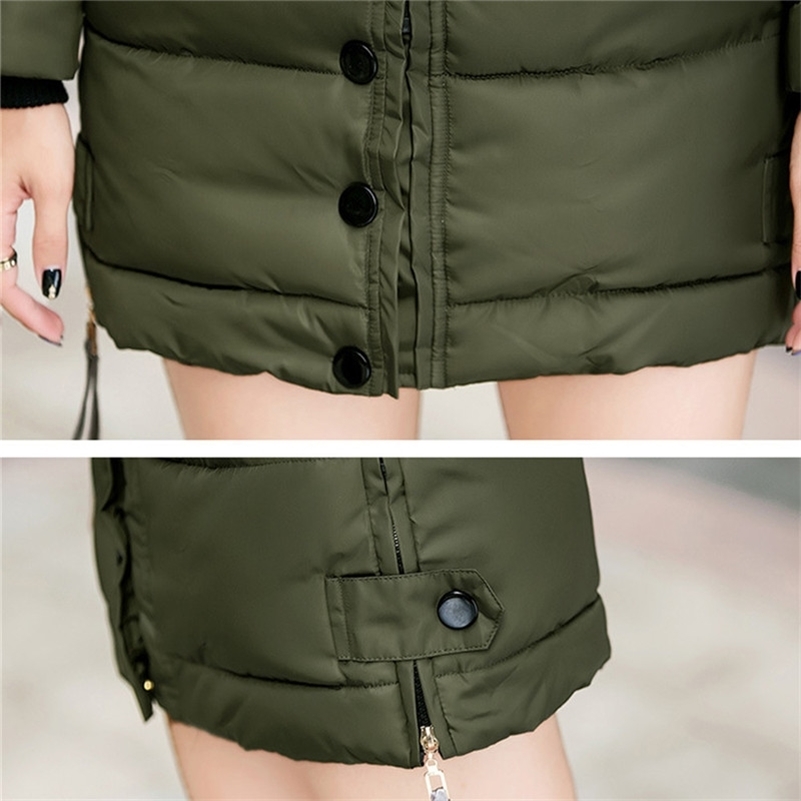 Women's Down Jacket Women Fashion Slim Thick Zippers Long Hooded Plus Size Casual Female Winter Coat Parka Y201001