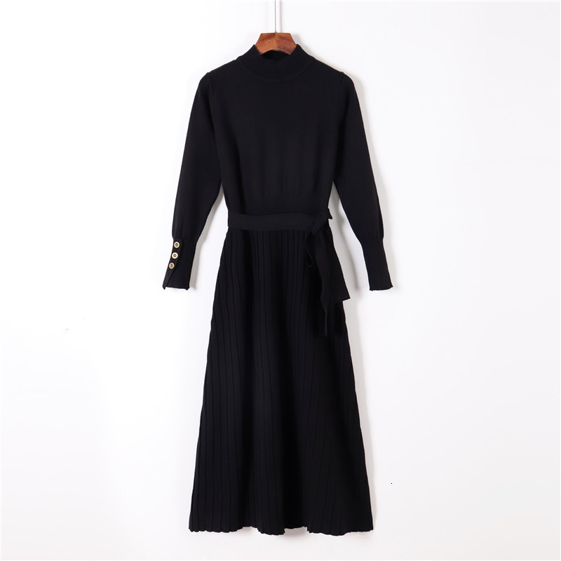 2021 New Autumn Winter Maxi Women Sleeve Ol Female Long Sweater with Belt Elegant A-line Solid Slim Dress Ghfp, Black
2021 New Autumn Winter Maxi Women Sleeve Ol Female Long Sweater with Belt Elegant A-line Solid Slim Dress Ghfp, Black