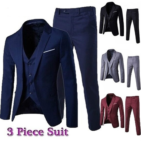 Autumn New Men's Business Casual Three-piece Suit Jacket Grooms Man's Best Wedding Dress Code, Red
Autumn New Men's Business Casual Three-piece Suit Jacket Grooms Man's Best Wedding Dress Code, Red