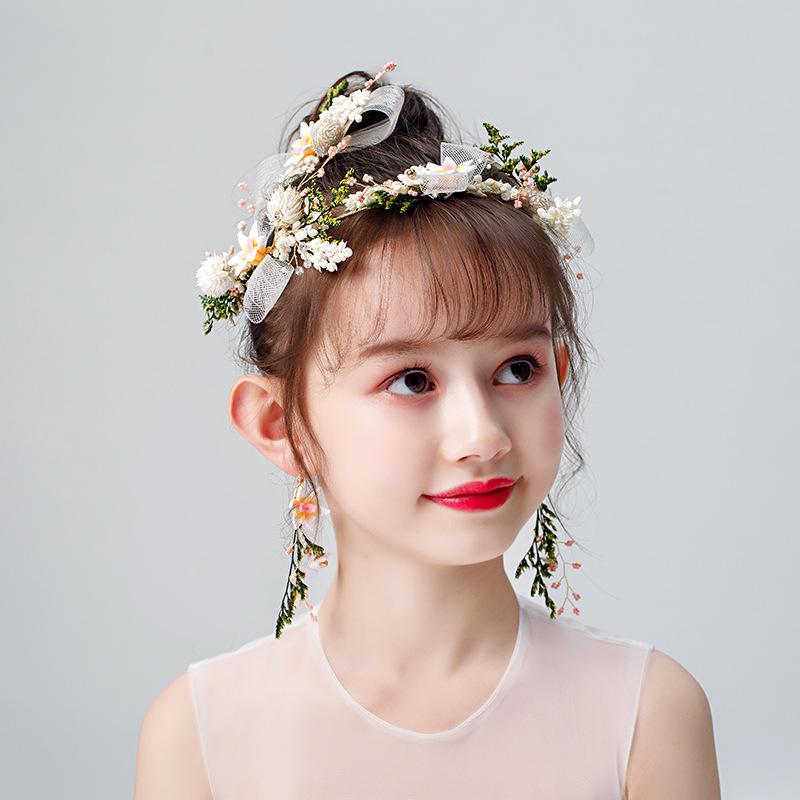 Girls Hair Accessories Set Party Headdress 1 Wreath + 1 Pair Earring+2 Hairpins 5 Pcs/Lot Children Flower Bow Photography Props, White
Girls Hair Accessories Set Party Headdress 1 Wreath + 1 Pair Earring+2 Hairpins 5 Pcs/Lot Children Flower Bow Photography Props, White