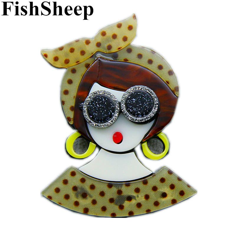 FishSheep 2020 Big Acrylic Girl Brooch For Women Resin Cartoon Lovely Girl With Glasses Brooches Fashion Jewelry Lapel Pins Gift
FishSheep 2020 Big Acrylic Girl Brooch For Women Resin Cartoon Lovely Girl With Glasses Brooches Fashion Jewelry Lapel Pins Gift
