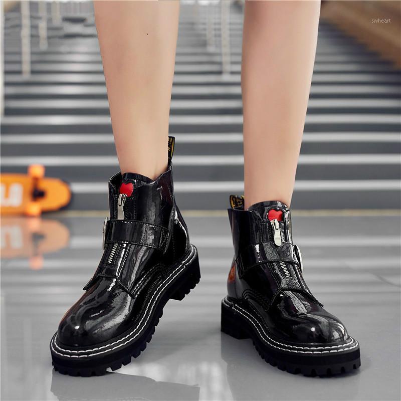Vintage Motorcycle Ankle Boots Women Platform Buckle Shoes Genuine Leather Fashion Hearts Women Hasp Front Zipper Ladies Booties1, Black
Vintage Motorcycle Ankle Boots Women Platform Buckle Shoes Genuine Leather Fashion Hearts Women Hasp Front Zipper Ladies Booties1, Black