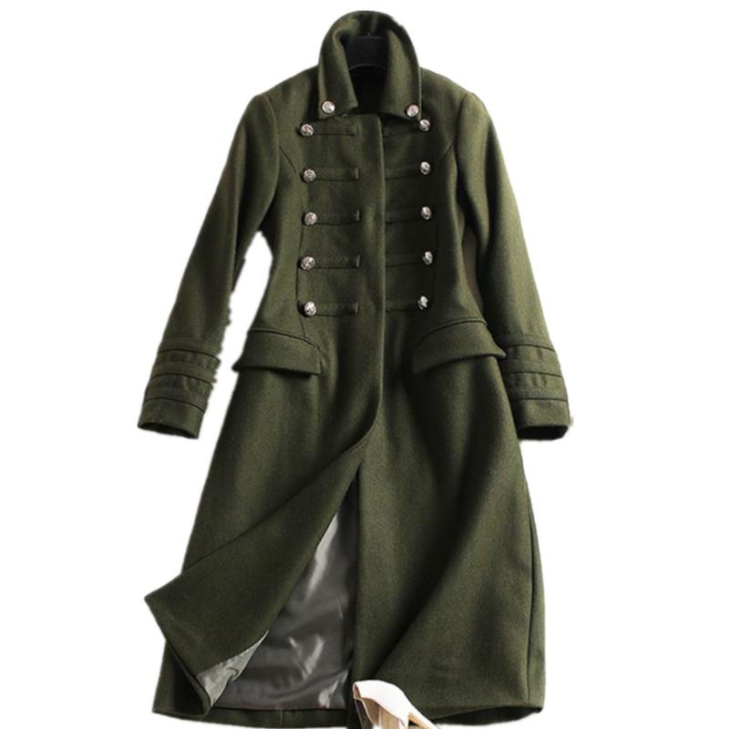 plus size 3XL!Woolen coat women temperament double-breasted style stand collar slim long overcoat, Black
plus size 3XL!Woolen coat women temperament double-breasted style stand collar slim long overcoat, Black