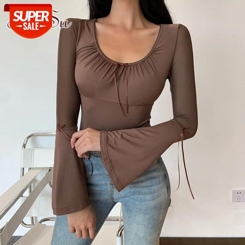 ArtSu Women Flare Full Sleeve Tshirt Slim Elegant Mesh Patchwork Transparent High Street Vintage T Shirt 2020 Femme Tops TS52518 #D392, White
ArtSu Women Flare Full Sleeve Tshirt Slim Elegant Mesh Patchwork Transparent High Street Vintage T Shirt 2020 Femme Tops TS52518 #D392, White