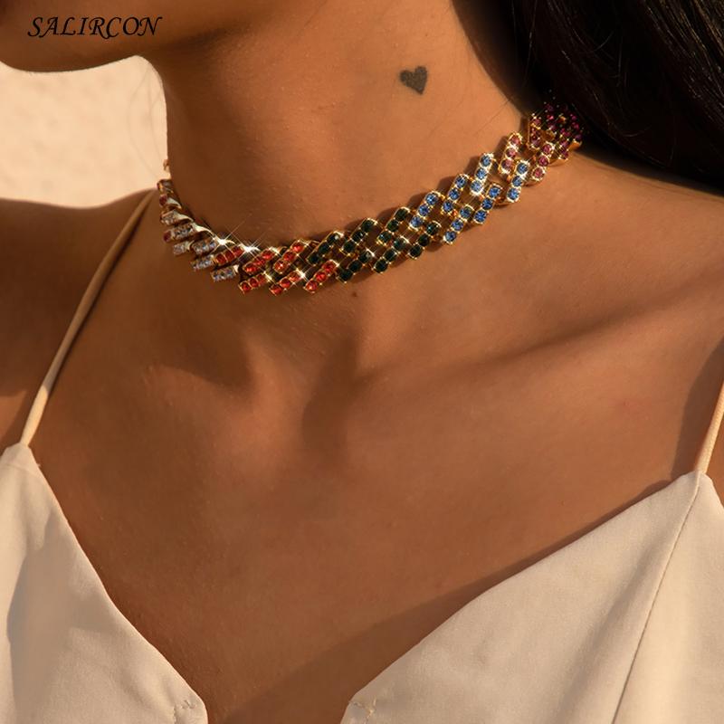 Vintage Crystal Miami Cuban Chain Necklace for Women Kpop Aesthetic Multicolor Rhinestone Choker Necklace Fashion Jewelry Gift
Vintage Crystal Miami Cuban Chain Necklace for Women Kpop Aesthetic Multicolor Rhinestone Choker Necklace Fashion Jewelry Gift