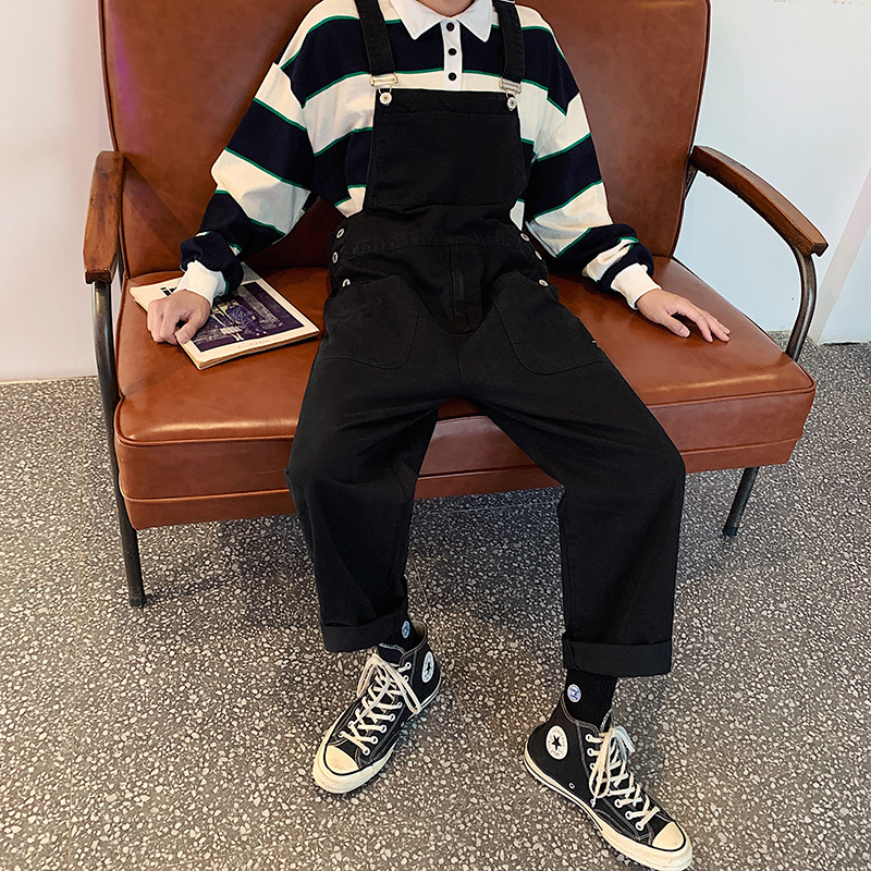 Men's Leisure Harem Pants Casual Pants Male Overalls Loose Salopettes Romper Jumpsuit Baggy Homme Streetwear Trousers Size M-2XL 201116