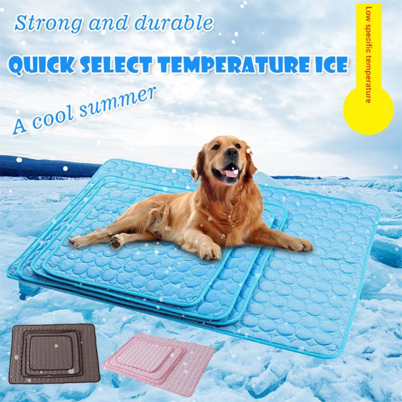 Square Pet Bed Dog Cooling Mat Pet Cat Chilly Non-Toxic Summer Cool Folding Bed Pad Cushion Indoor Dog Kennel Mat, Blue 
Square Pet Bed Dog Cooling Mat Pet Cat Chilly Non-Toxic Summer Cool Folding Bed Pad Cushion Indoor Dog Kennel Mat, Blue