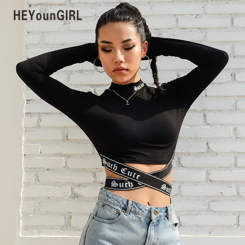HEYounGIRL Patchwork Long Sleeve Crop Top Bandage Black T Shirt Women Hollow Out Letter Printed Tshirt Casual Harajuku T-shirt Y200111
HEYounGIRL Patchwork Long Sleeve Crop Top Bandage Black T Shirt Women Hollow Out Letter Printed Tshirt Casual Harajuku T-shirt Y200111