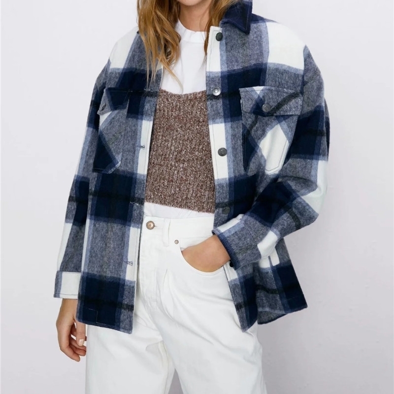 Women Fashion Plaid Za Long Jacket Female Spring Cotton Green Long Sleeve Loose Outwear Women Casual Single Breasted Jacket 201120, Blue
Women Fashion Plaid Za Long Jacket Female Spring Cotton Green Long Sleeve Loose Outwear Women Casual Single Breasted Jacket 201120, Blue