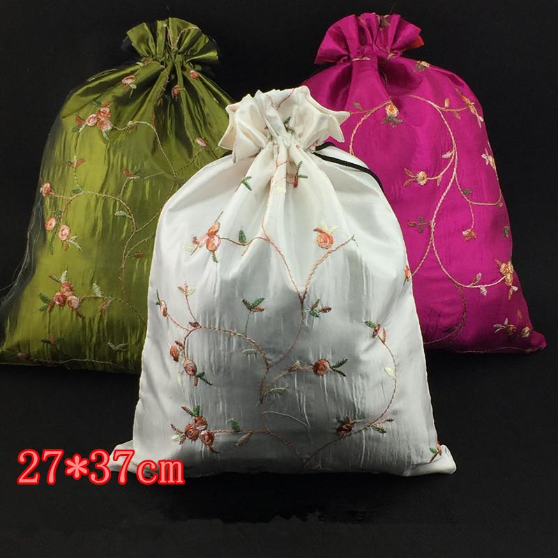 10pcs Embroidery Fruit Drawstring Large Gift Bag Wedding Party Christmas Pouches Reusable Satin Cloth Dust Cover with lined
10pcs Embroidery Fruit Drawstring Large Gift Bag Wedding Party Christmas Pouches Reusable Satin Cloth Dust Cover with lined