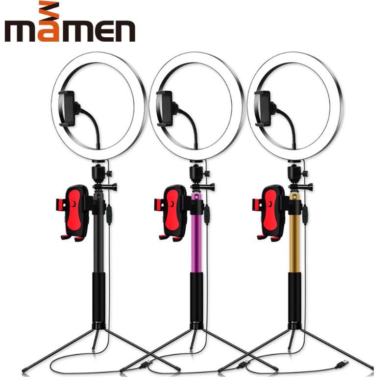 MAMEN 3 Colors LED Ring Light 3200-5600K Video Light With USB Plug10 Level Brightness For YouTube Live Beauty Selfie
MAMEN 3 Colors LED Ring Light 3200-5600K Video Light With USB Plug10 Level Brightness For YouTube Live Beauty Selfie
