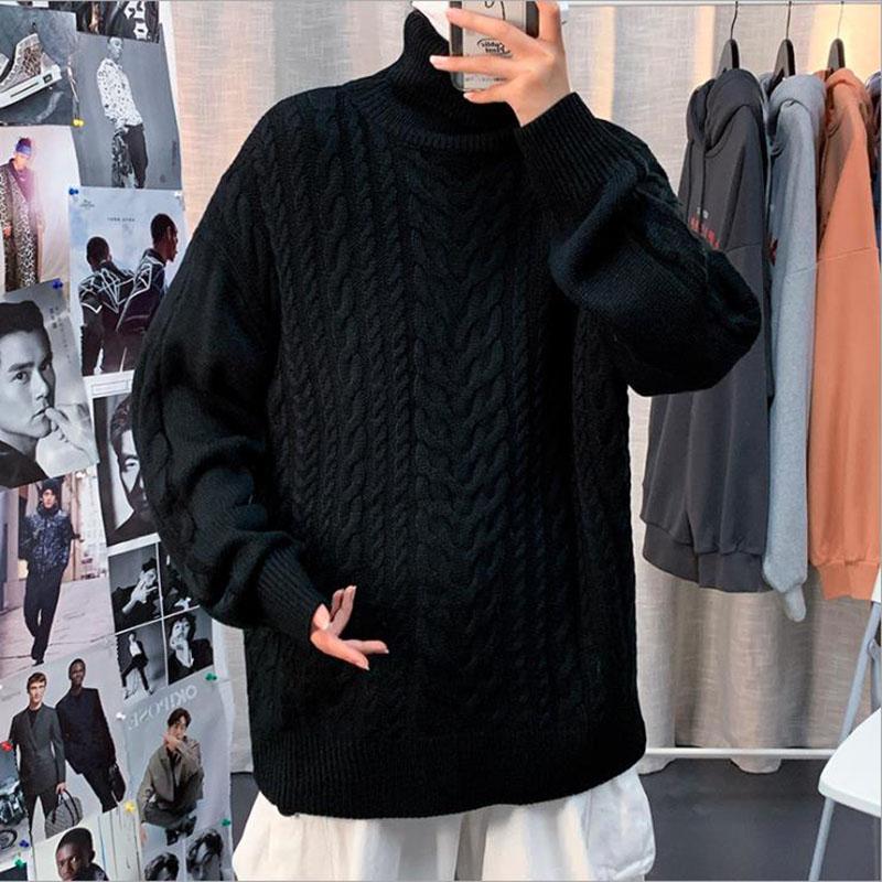 Men Solid Turtleneck Winter Loose Sweater 2021 Autumn Mens Korean Fashion Harajuku Knitted Sweatercoat Casual Vintage Pullovers, Black
Men Solid Turtleneck Winter Loose Sweater 2021 Autumn Mens Korean Fashion Harajuku Knitted Sweatercoat Casual Vintage Pullovers, Black