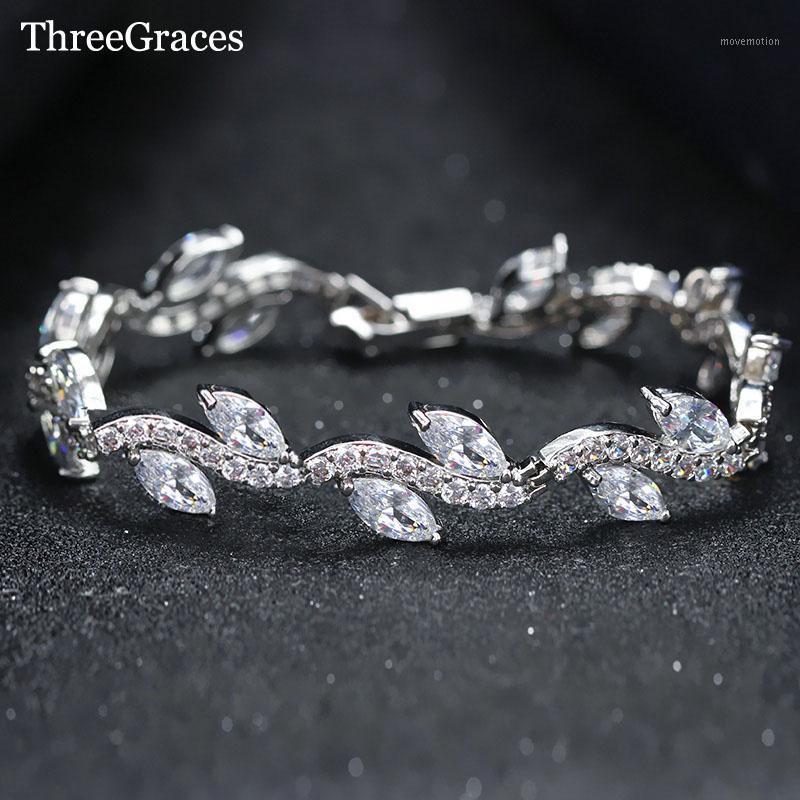 ThreeGraces Classic Design Leaf Shape Setting Cubic Zirconia Crystal Fashion Women Strand Tennis Bracelet Jewelry BR1101
ThreeGraces Classic Design Leaf Shape Setting Cubic Zirconia Crystal Fashion Women Strand Tennis Bracelet Jewelry BR1101
