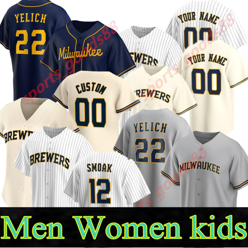 Custom 2020 Brewers Jersey Men Women kids Christian Yelich 50th Josh Hader Woodruff Lorenzo Cain Ryan Braun Brent Suter Orlando Baseball, Blue;black
Custom 2020 Brewers Jersey Men Women kids Christian Yelich 50th Josh Hader Woodruff Lorenzo Cain Ryan Braun Brent Suter Orlando Baseball, Blue;black