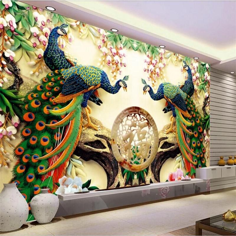 Jade Peacock Nafu TV background wall decorative painting manufacturer wholesale wallpaper mural custom photo wall, As pic
Jade Peacock Nafu TV background wall decorative painting manufacturer wholesale wallpaper mural custom photo wall, As pic