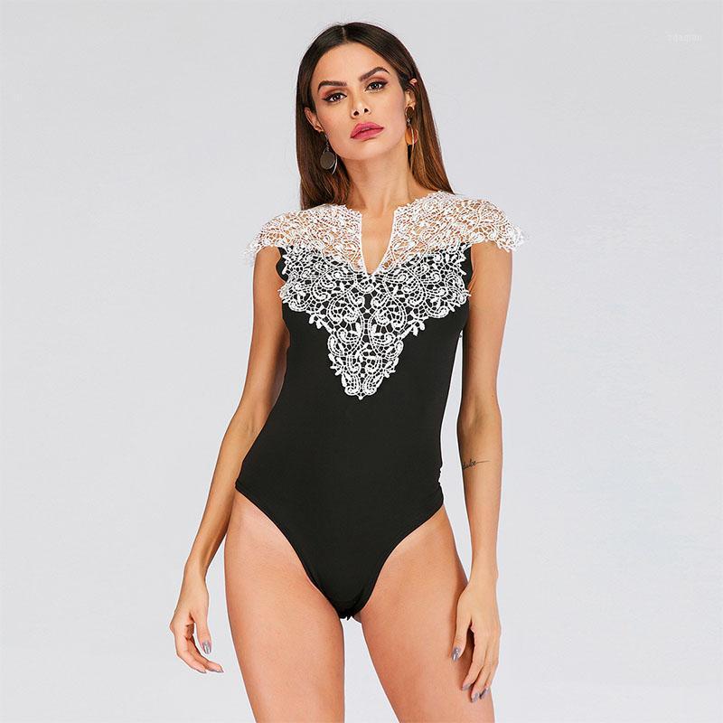 Neatie kiddie Sexy Lace Contrast Black Skinny Bodysuit Women V-neck Thin Sleeveless Romper Bodysuit Summer Casual Playsuit1
Neatie kiddie Sexy Lace Contrast Black Skinny Bodysuit Women V-neck Thin Sleeveless Romper Bodysuit Summer Casual Playsuit1