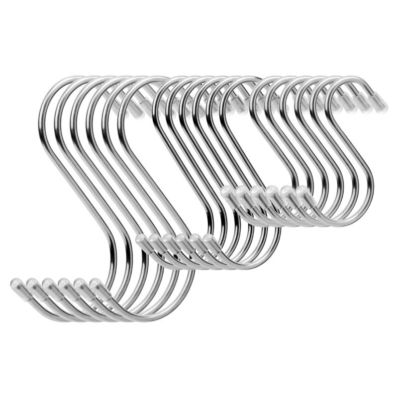 18pcs Over the Door Hooks Stainless Steel S Hanger Hook 6pcs 2mm/2.5mm & 6pcs 2.5cm/3.3cm & 3.8/4.8cm Hangers JZ020
18pcs Over the Door Hooks Stainless Steel S Hanger Hook 6pcs 2mm/2.5mm & 6pcs 2.5cm/3.3cm & 3.8/4.8cm Hangers JZ020