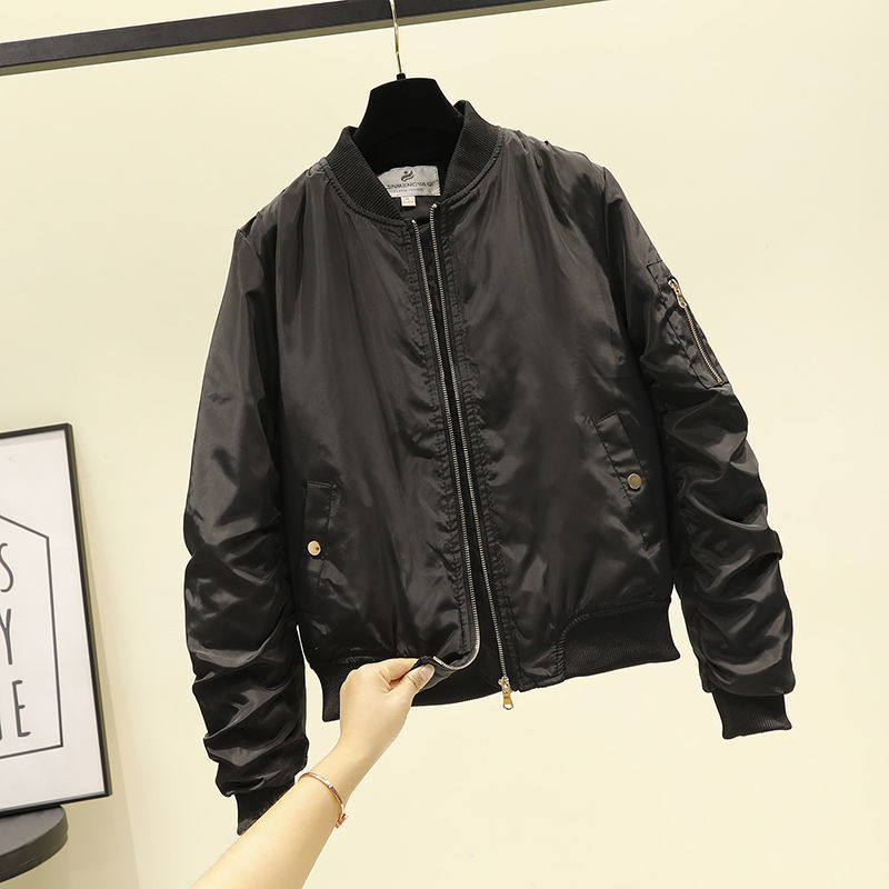 Ladies Autumn Winter Windbreaker Jacket Women Coats Long Sleeve Basic Bomber Jackets Women Outwear Cotton Padded Jackets Female 201019