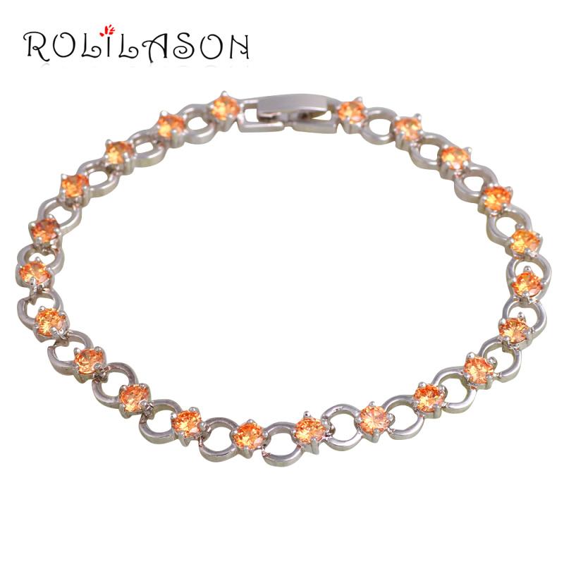 ROLILASON graceful Champagne Zircon Silver Bracelets for Women Party Fashion Gift Round Design Jewelry TBS1100
ROLILASON graceful Champagne Zircon Silver Bracelets for Women Party Fashion Gift Round Design Jewelry TBS1100