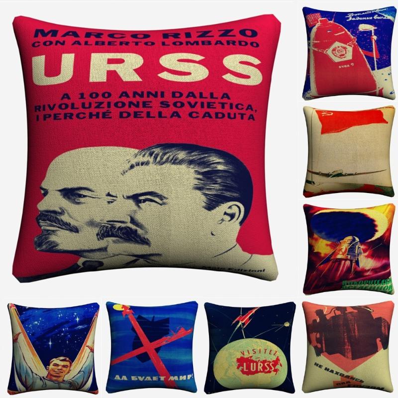 URSS Vintage Soviet Classic Art Decorative Linen Cushion Covers For Sofa 45x45cm Throw Pillowcase Home Decor Pillowcase Almofada
URSS Vintage Soviet Classic Art Decorative Linen Cushion Covers For Sofa 45x45cm Throw Pillowcase Home Decor Pillowcase Almofada