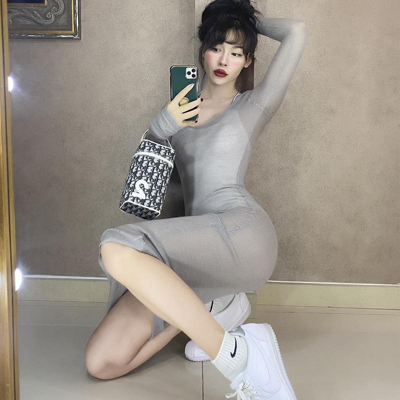 New Le Palais Vintage Original Elegant Ultra-thin Perspective Mesh Dress Ultra Soft Mohair Long Sexy High Elastic 4WZX, Clear
New Le Palais Vintage Original Elegant Ultra-thin Perspective Mesh Dress Ultra Soft Mohair Long Sexy High Elastic 4WZX, Clear