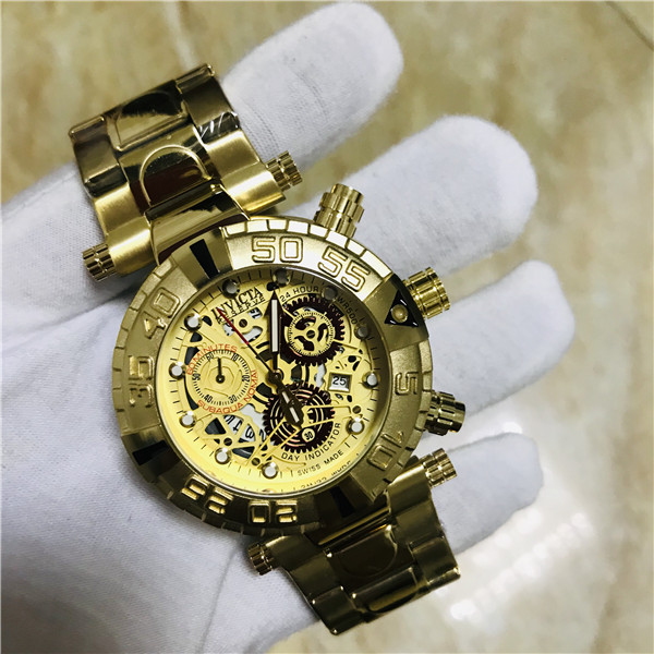 New INVICTA Luxury Brand Fashion Sports Mens Quartz Watch Waterproof Calendar Multi-function Stainless Steel Watchs Relógio masculino, Tool
New INVICTA Luxury Brand Fashion Sports Mens Quartz Watch Waterproof Calendar Multi-function Stainless Steel Watchs Relógio masculino, Tool