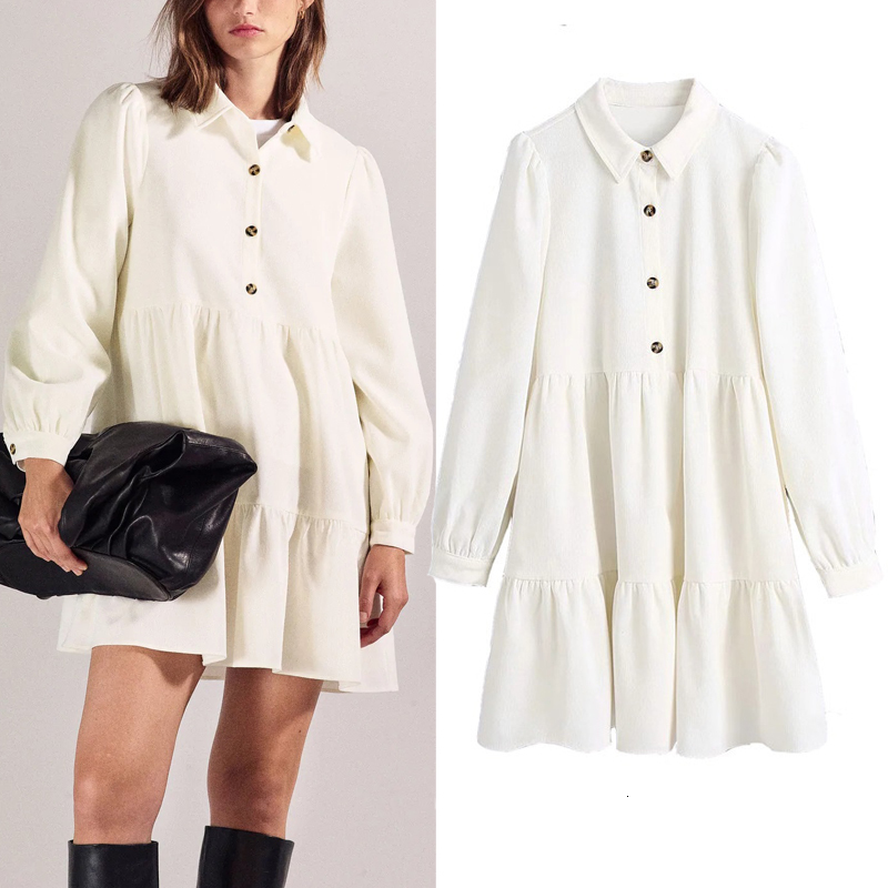 2021 New Corduroy Mini White Women Autumn Winter Ruffle Long Sleeve Dresses Ladies Button Ruched Loose Casual Dress Epq2, Pink
2021 New Corduroy Mini White Women Autumn Winter Ruffle Long Sleeve Dresses Ladies Button Ruched Loose Casual Dress Epq2, Pink