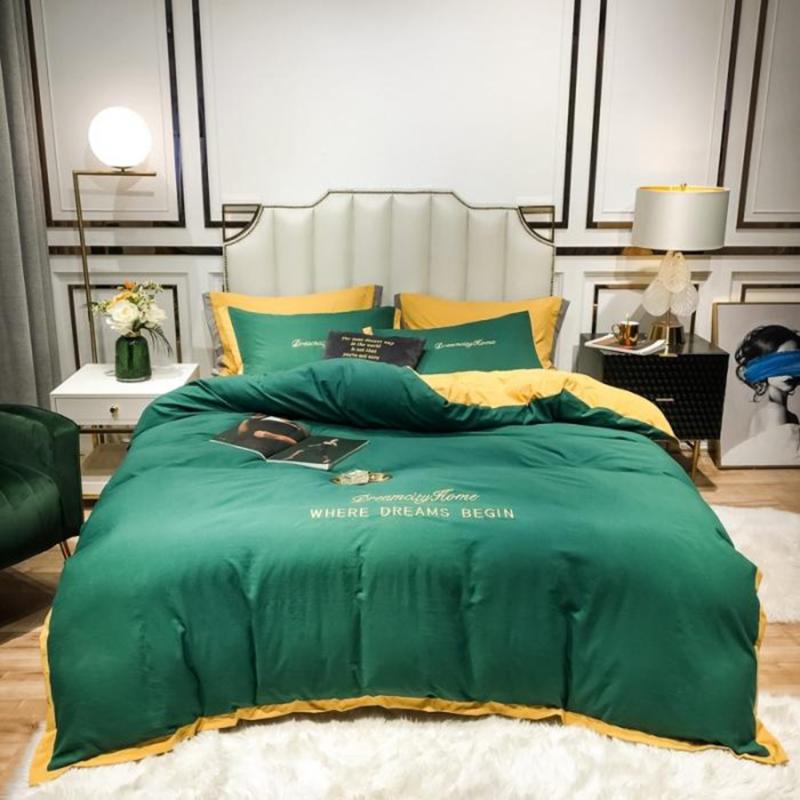 Spring and summer new high-density washed cotton wide-edge embroidery four-piece set of pure color washed cotton, Color 3
Spring and summer new high-density washed cotton wide-edge embroidery four-piece set of pure color washed cotton, Color 3