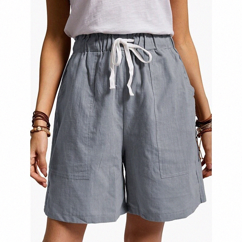 Women's Basic Streetwear Bermuda Shorts Capri Shorts Burmuda Shorts Pocket Elastic Drawstring Design Short Pants Daily Weekend Inelastic Plain