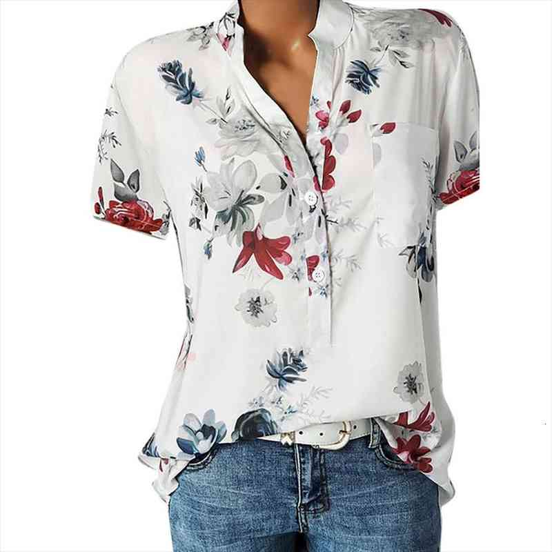 Women Printing Pocket Plus Size Blouse Short Sleeve Blouse Easy Top Shirt Womens Tops And Blouses Blusas Mujer De Moda, White
Women Printing Pocket Plus Size Blouse Short Sleeve Blouse Easy Top Shirt Womens Tops And Blouses Blusas Mujer De Moda, White