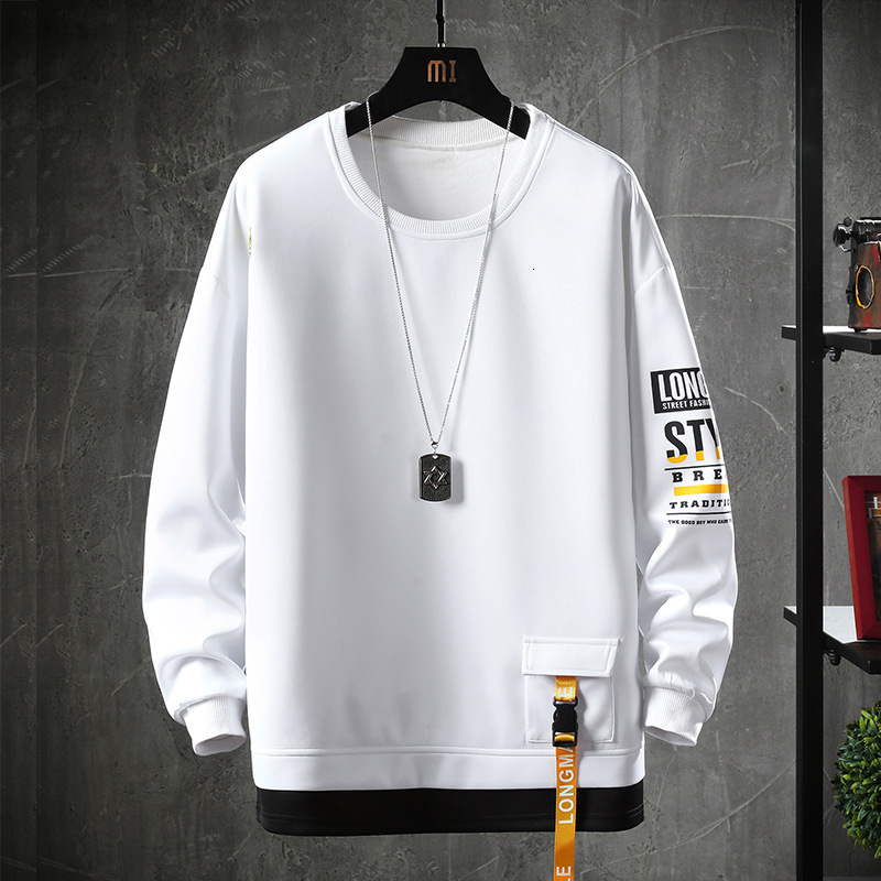2021 New Casual O-neck Solid Sweatshirt Men Hip Hop Streetwear Male High Street Pullover Hoodie Tops Fashion K7bl, 7053white 
2021 New Casual O-neck Solid Sweatshirt Men Hip Hop Streetwear Male High Street Pullover Hoodie Tops Fashion K7bl, 7053white
