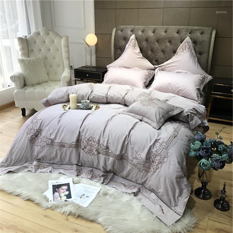 Chic Embroidery Egyptian Cotton Bedding Set Queen King size Grey Bed sheet Duvet/Comforter Cover Fitted sheet set Pillow shams1, Color 3
Chic Embroidery Egyptian Cotton Bedding Set Queen King size Grey Bed sheet Duvet/Comforter Cover Fitted sheet set Pillow shams1, Color 3