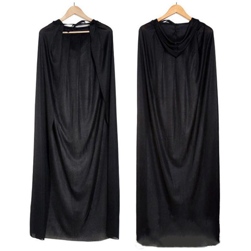 Black Halloween death cloak,Adult Kids Witch Halloween Long Cloaks Hood(135cm long 
Black Halloween death cloak,Adult Kids Witch Halloween Long Cloaks Hood(135cm long