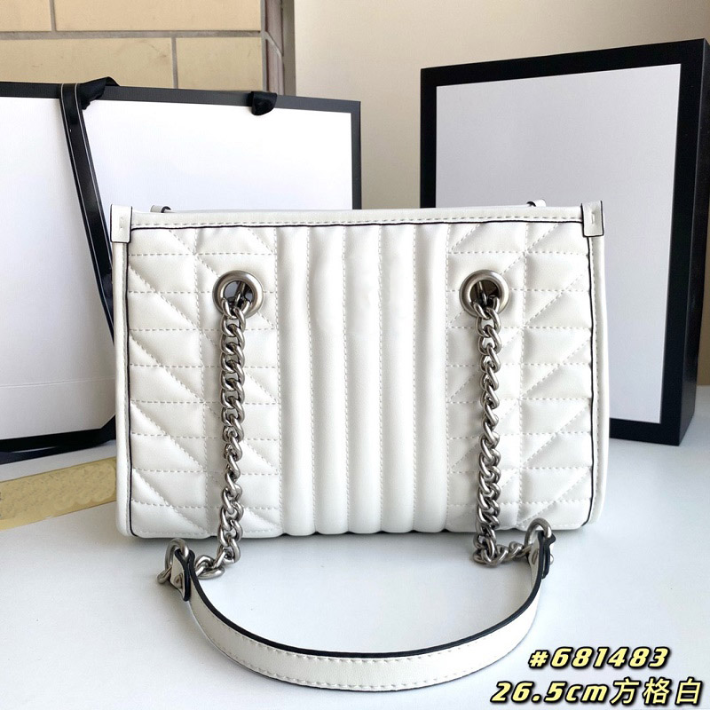 Designer Ladies Shopping Bags Totes Handbag Genuine Leather Brand Messenger Chain Classic fashion High Quality Luxury size 26-19-11m 681483
Designer Ladies Shopping Bags Totes Handbag Genuine Leather Brand Messenger Chain Classic fashion High Quality Luxury size 26-19-11m 681483