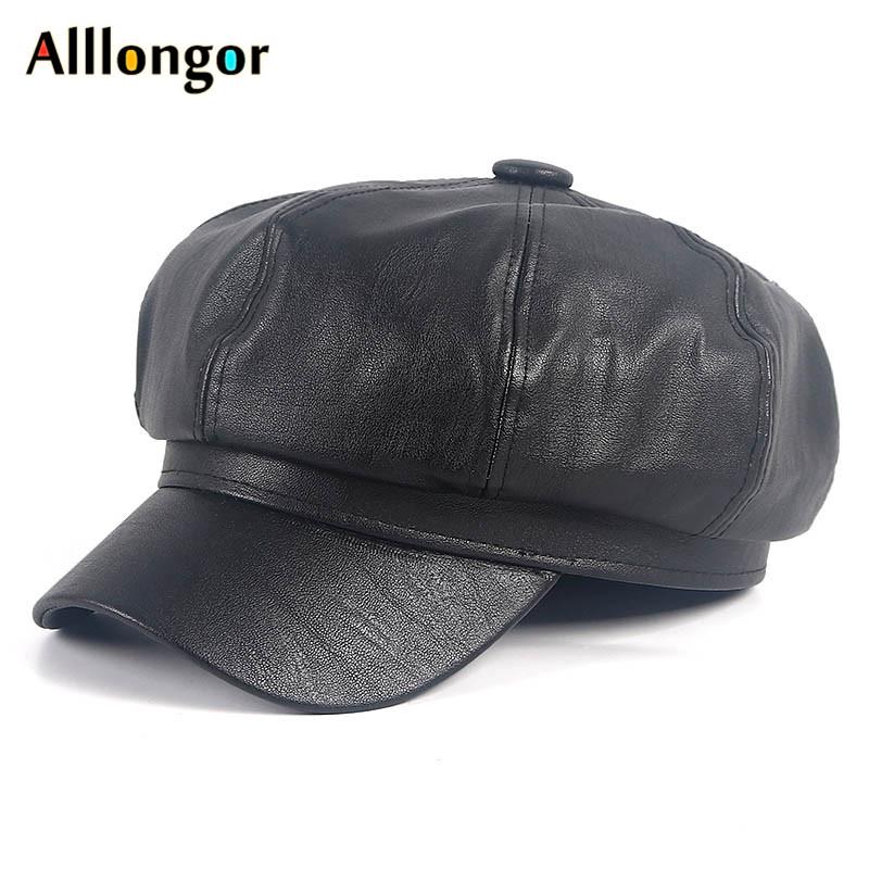 Fashion Leather Beret Femme Classics 2020 Autumn French Newsboy Cap Hat Women Winter Black Octagonal Hat Berets Caps
Fashion Leather Beret Femme Classics 2020 Autumn French Newsboy Cap Hat Women Winter Black Octagonal Hat Berets Caps