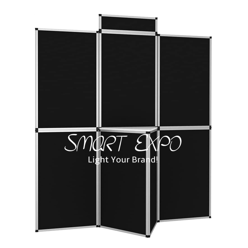 Folding Advertising Display Boards with Header and Product Shelf Portable Carry Bag