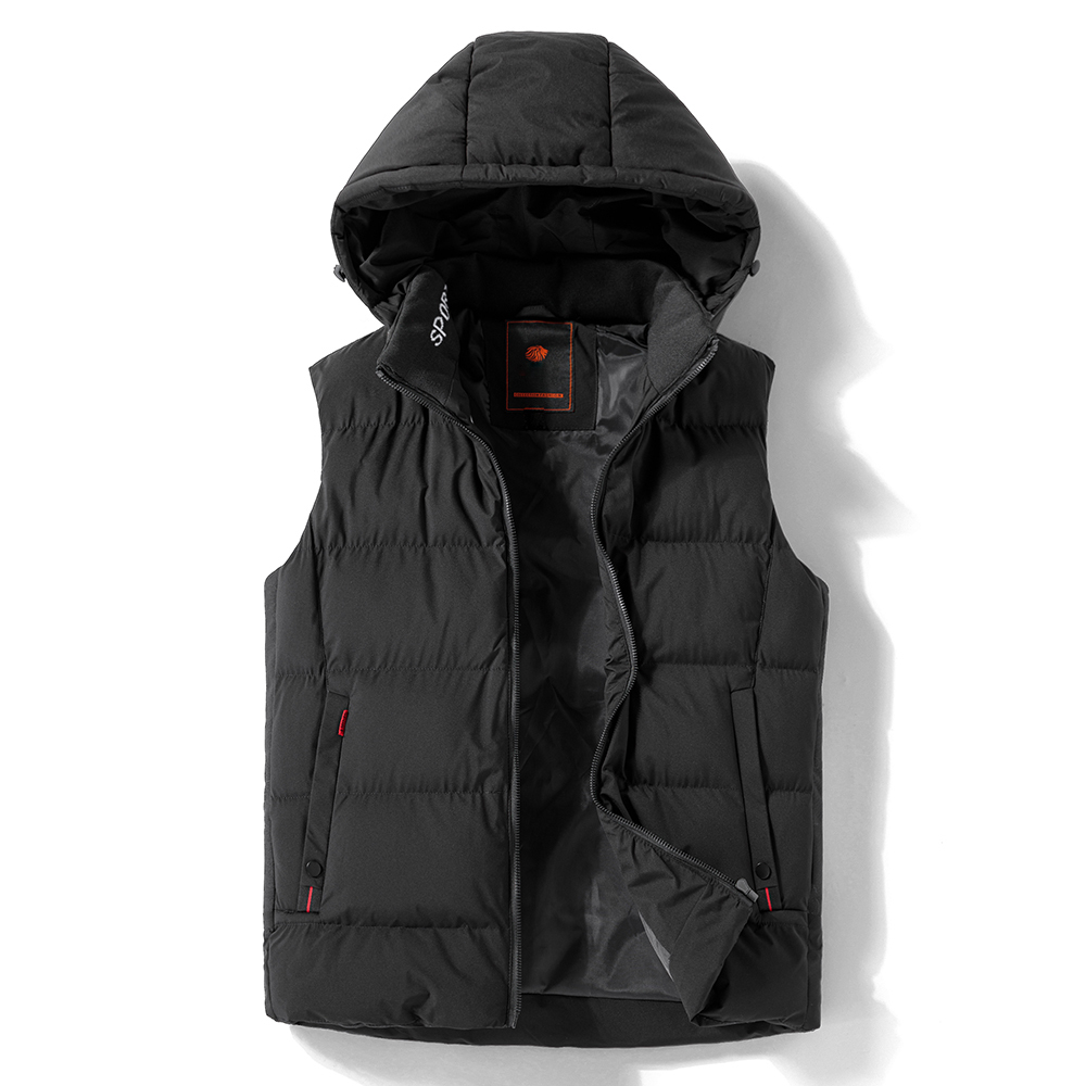 Men Autumn New Ultra-Thin Bio Down Warmth Hooded Waistcoat Vest Men Winter Light Weight Sleeveless Guilted Jacket Waistcoat Men 201216